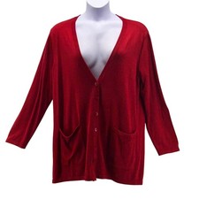 Ulla Popken Cardigan Sweater 16 Or 18 Oversized Fit Relaxed Work Office Comfy