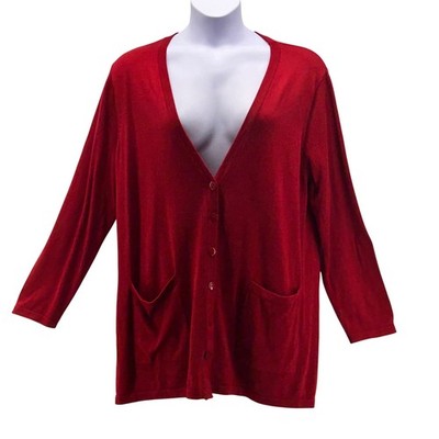 Ulla Popken Cardigan Sweater 16 Or 18 Oversized Fit Relaxed Work Office Comfy