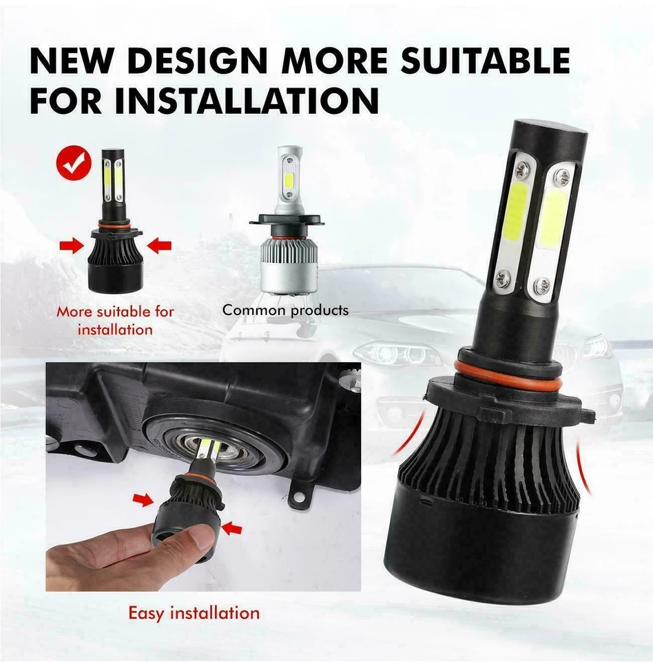 Faros LED para Freightliner Columbia 2005-2015 2016 2017 bombillas de haz alto/bajo Foto 4 de 4