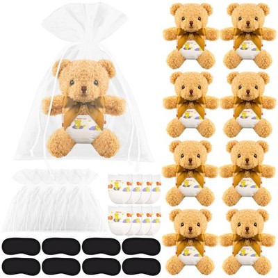 32 Pcs Baby Shower Games Bear Blindfolded Diaper Changing Games Kits with Bea...