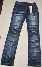 Southpole Jeans Womens Size 3 Rock N Roll Low Rise Skinny Blue Distressed