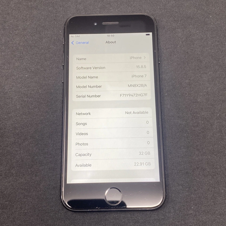 APPLE IPHONE 7 - 32GB - (UNLOCKED) CHEAP SMARTPHONE - WORKING - BLACK - 88% BH - Image 3 of 4