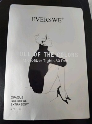 Everswe  Microfiber Tights 80 Den Opaque~ Goldenrod~Extra Soft, L/XL