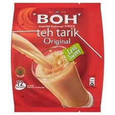 BOH Plantation TEH TARIK Kurang Manis Less Sweet 12 Packet 27g each Malaysia Tea