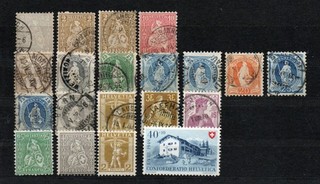 Briefmarken Sammlung Schweiz gest. u. postfr. s. Scan