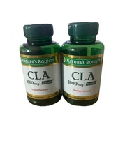 2 Nature's Bounty CLA Tonalin 1000 mg Toning Formula 50 Softgels EXP. 1/26
