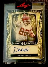 2025 Leaf Sports Heroes Dante Hall 1/1 Gold Vinyl Auto Super Prismatic 1/1!!!🔥