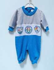 vintage Peanuts Snoopy Woodstock Football Striped Cotton One-Piece 3-6M