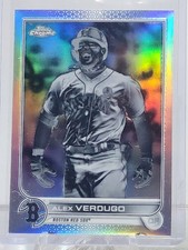 Alex Verdugo Negative Refractor 2022 Topps Chrome #33 Red Sox Baseball Card