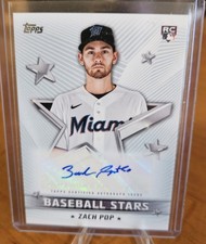 2022 Topps Series 1 Stars Autographs Zach Pop Rookie Auto Marlins #BSA-ZP