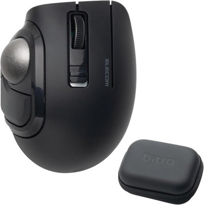 ELECOM bitra Trackball Mouse Bluetooth 5 Buttons Black M-MT1MRSABK