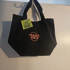  Trader Joe’s mini Canvas tote bag🖤🎃  - Black- FALL 2025