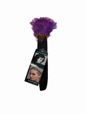 NEW ladies girls headband feather one size hair accessory fashion PURPLE BLACK