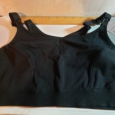 Gratlin Women Nursing Bra Support Black Breastfeeding Maternity Size LARGE A029
