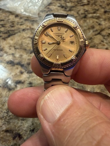 Orologio Longines L4.133.2 Donna Quarzo Svizzero Data 100M Bicolore Vintage - Foto 2 di 9