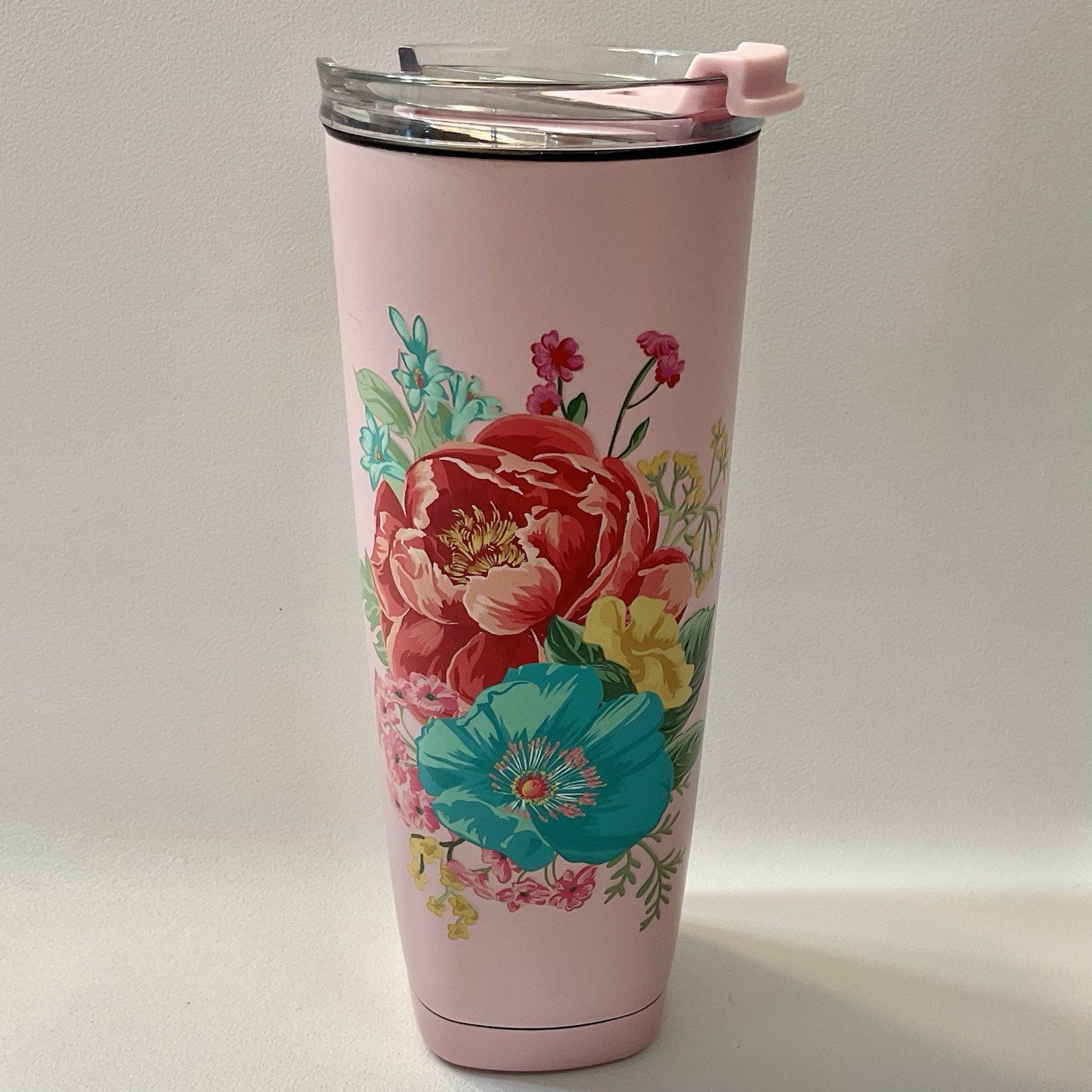The Pioneer Women Stainless Steel Flower Tumbler 16oz Insulated Cup