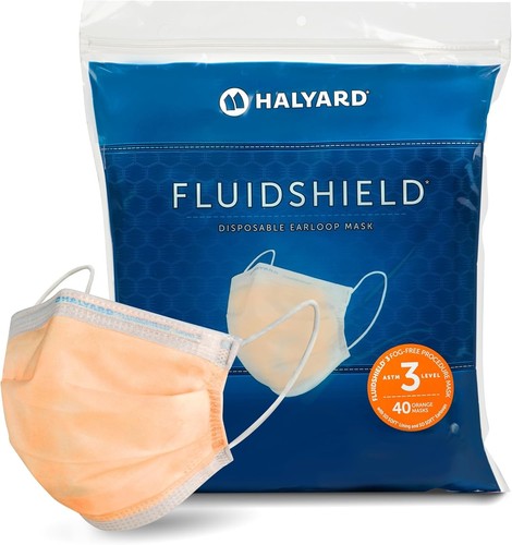 Confezione da 40 Mascherine FLUIDSHIELD 3 - Traspiranti, Antiappannamento, Monouso Comfort - Foto 3 di 8
