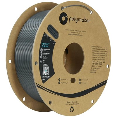 Polymaker PLA PRO Filament 1.75mm 103 - Dark Grey (Hex Code: #6c6d71) 