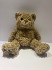 BAB Build A Bear 14"Curly Teddy Bear With Leather Paws Vintage 1997 Retired Bear