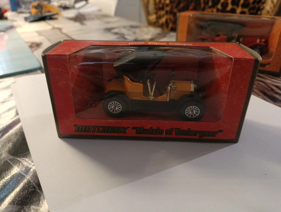 Matchbox Y-4 1909 Opel Coupe - Models of Yesteryear 1:43 Orange Yellow Diecast - Bild 2 von 4
