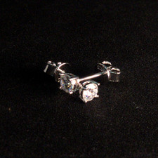 0.3 Ct VVS Moissanite Stud Earrings Excellent Cut 925 Sterling Silver 4mm Wide
