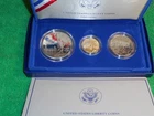 1986 Statue of Liberty 3 Coin Set, $5 Gold, Silver Dollar, Clad Half