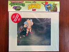TMNT Krang Bebop Rocksteady MWS Cel Production Art Cartoon TV Anime 1987 COA