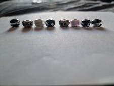 8 Rhonna Sutton Silver 6 Morano Glass And 2 Jewelled  For Bracelet