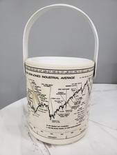 MCM TEN YEAR DOW JONES INDUSTRIAL AVERAGE 1958-68  OLD FASHION ICE BUCKET