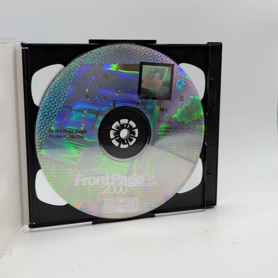 Microsoft Office FrontPage 2000 Full Version Product Key 2CDs Set Untested USED - Image 4 of 4