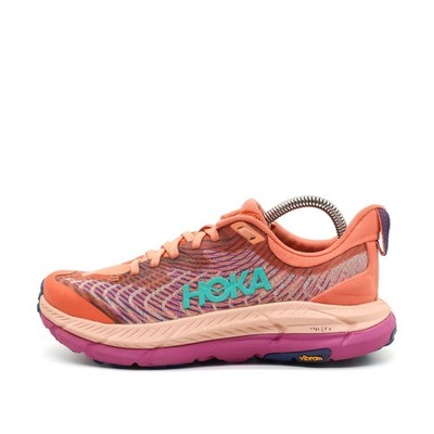 Hoka One Damen Mafate Speed 4 Schuh Orange/Pink Textil Laufschuh EU 37 1/3