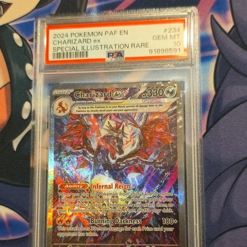 Pokémon Charizard ex 234/091 SV: Paldean Fates Special Illustration Rare PSA 10…