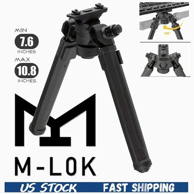 Adjustable Rifle Bipod fit for Mlok Rail Mount Bipod Aluminum Polymer US Stock