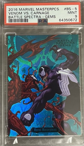 Marvel Masterpieces 2016 Battle Spectra Gems Venom vs Carnage #BS-5 PSA 9 /99!