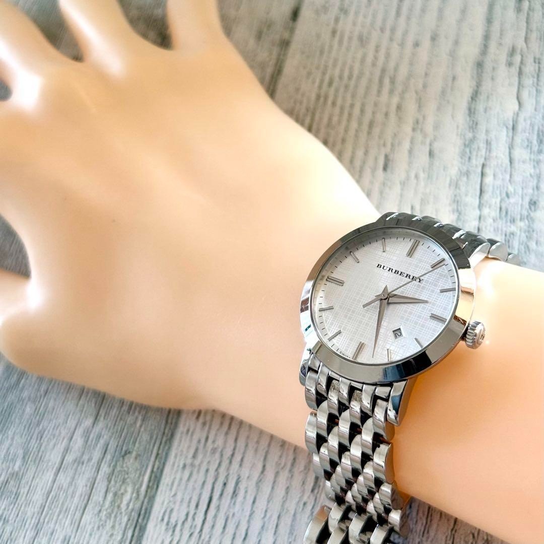 【希少】BURBERRY バーバリー 腕時計 BU1732 シルバー ラウンド BURBERRY Watch BU1732 Silver with Replaced Battery Used | eBay