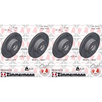 2X Zimmermann Black Z Bremsscheiben 310Mm Geschlitzt InnenbelÜFtet Vorne Passend