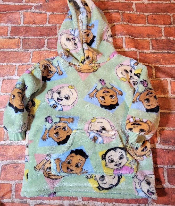 Cocomelon Toddler Sherpa-Lined Hooded Sweatshirt Size 3T Thick Hoodie