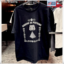 Angine De Poitrine Graphic Black Cotton T Shirt Full Size S-5XL