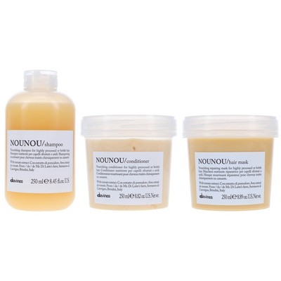 Davines NOUNOU Nourishing Shampoo 8.45 oz, NOUNOU Nourishing Conditioner 8.82