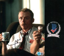 Simon Pegg Signed Shaun Of The Dead 8x10 Photo Edgar Wright Movie BAS COA Horror