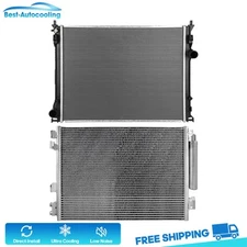 Aluminum Radiator And AC Condenser For 2011-2019 Dodge Charger Chrysler 300 3.6L
