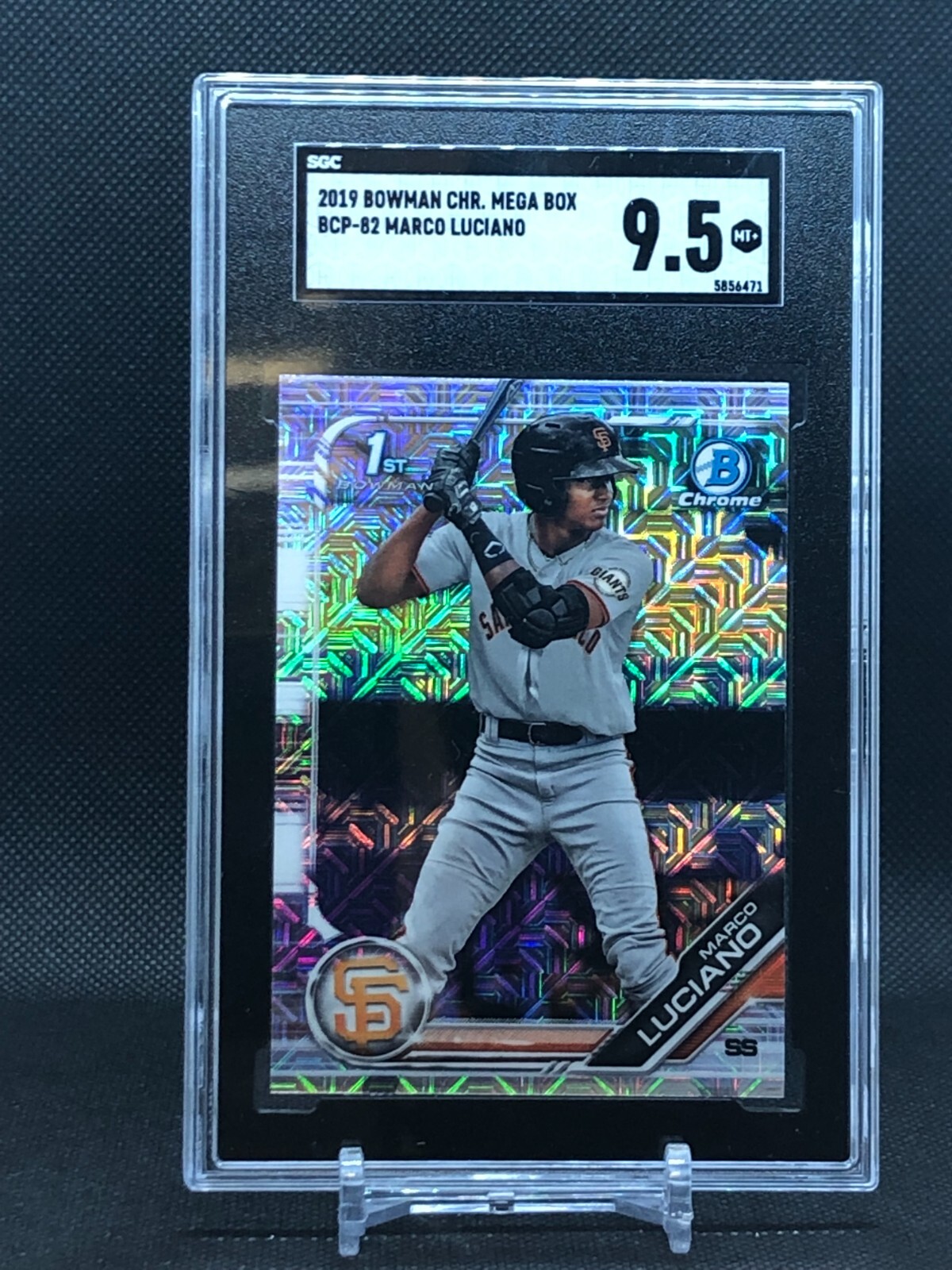Marco Luciano 2019 Bowman (1st) Chrome Mega Box RC #BCP-82 SGC 9.5 Mint + Giants