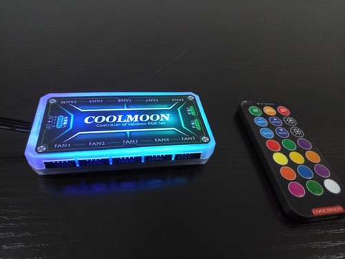 RGB Fan Controller Remote Control Computer Case 12V PC Cooling Chassis Fan Hub V - Picture 7 of 12