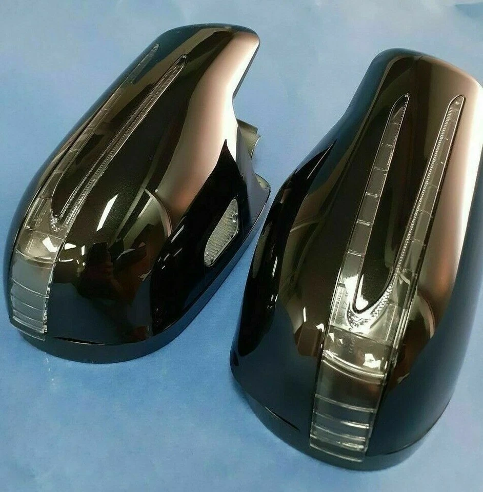 DOS CUBIERTAS DE ESPEJO RETROVISOR PUERTA LED NEGRO FLECHA PARA MERCEDES BENZ R230 CLASE SL 2002-2005 Foto 2 de 4