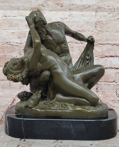 Limited Edition Bronze Sculpture Statue of Satyr Goat Man and Bacchante Art Sale - Picture 3 of 10