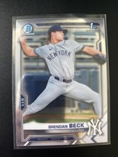 2021 Bowman Chrome Draft #BDC118 Brendan Beck Yankees