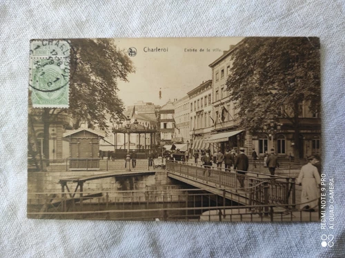 Postcard postcard Belgium Charleroi city entrance