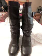 Ladies Black Tall Boots - Size 7 - No Brand