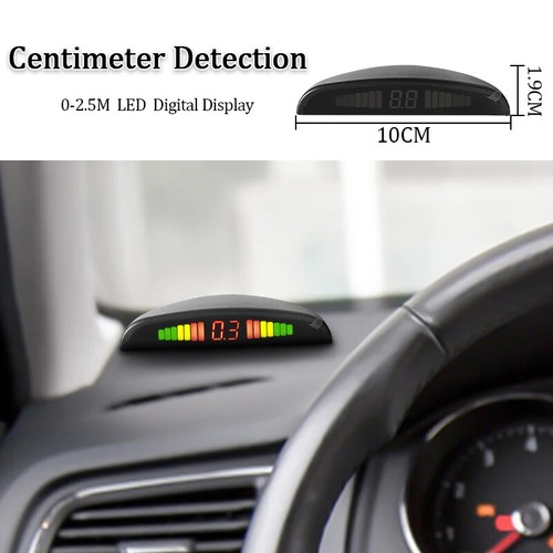 Car LED Parking Sensor Kit 4 Sensors 22mm Backlight Display Reverse Backup Radar - Picture 2 of 14