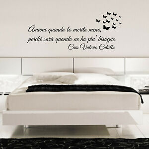 Wall Stickers Frasi Personalizzate Adesivo Murale Catullo Aforismi Allestimenti Ebay